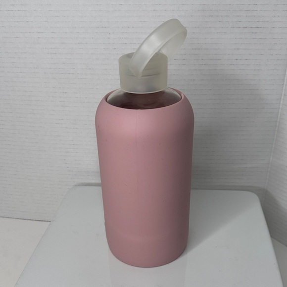 Bkr.  Pink BIG BOTTLE 1L (32OZ) Water bottle Glass/Silicone Sleeve -NEW - Picture 12 of 13